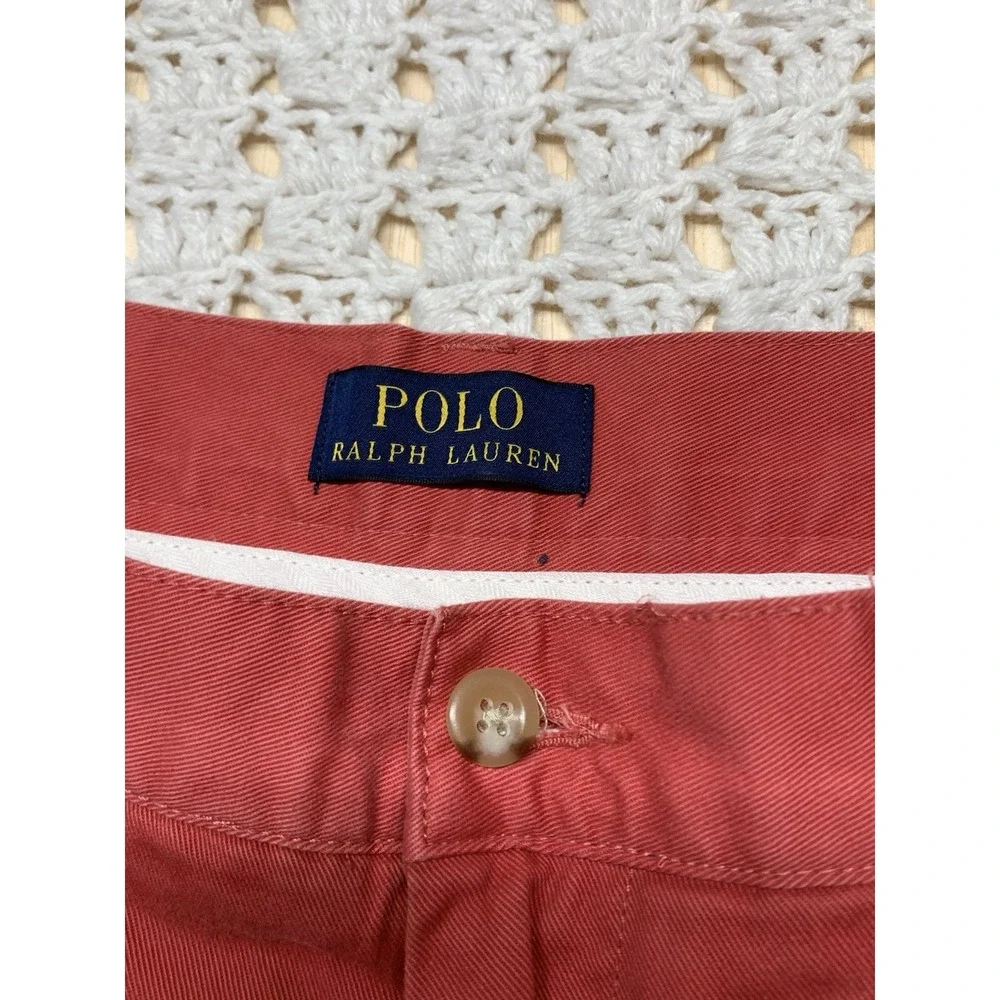 Polo Ralph Lauren Chino‎ Shorts Mens W36 L9  Flat Front Classic Pink  100%Cotton